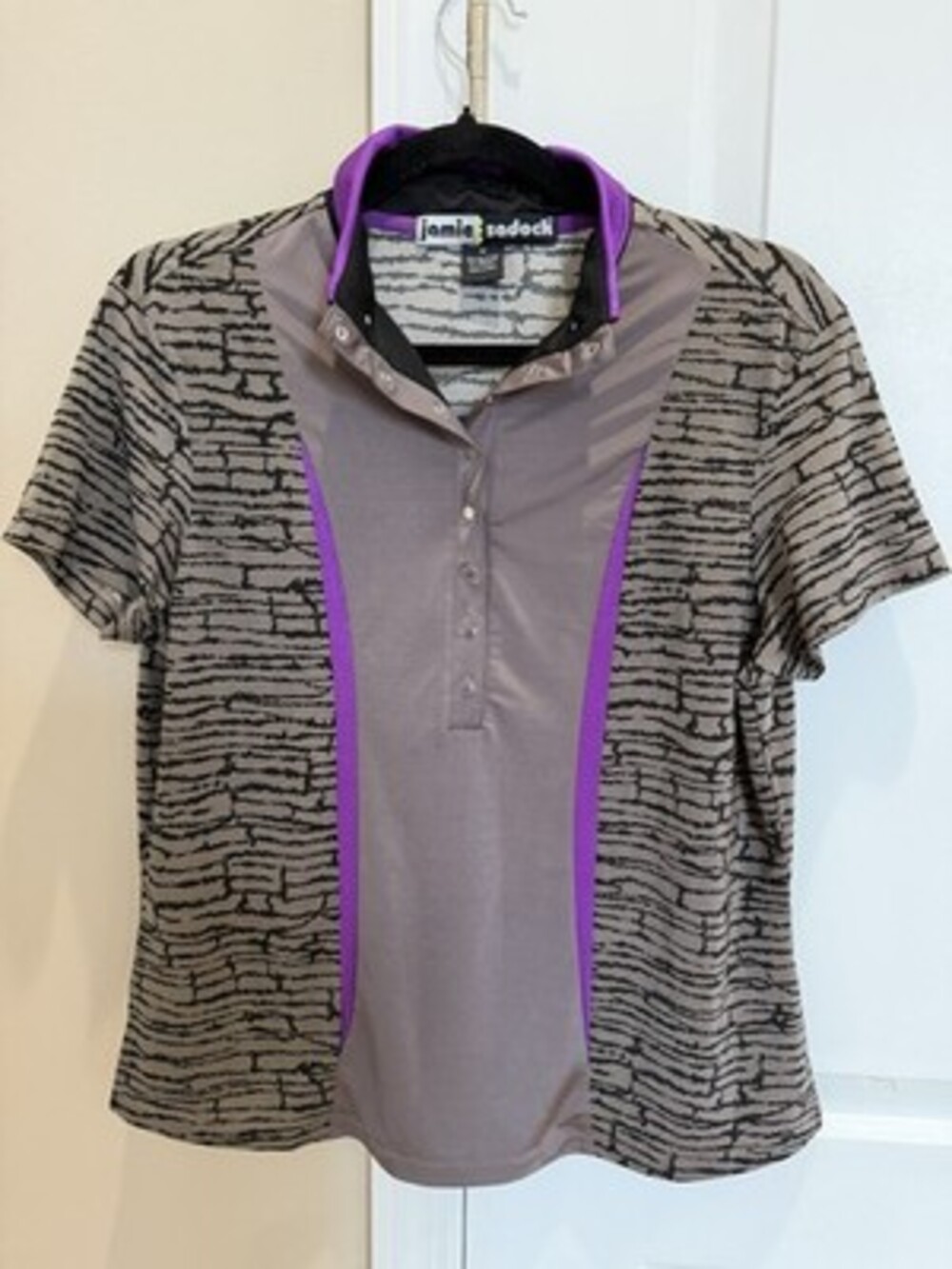 Jamie Sadock Women's Short Sleeve Golf Polo with Snap Placket Size Medium